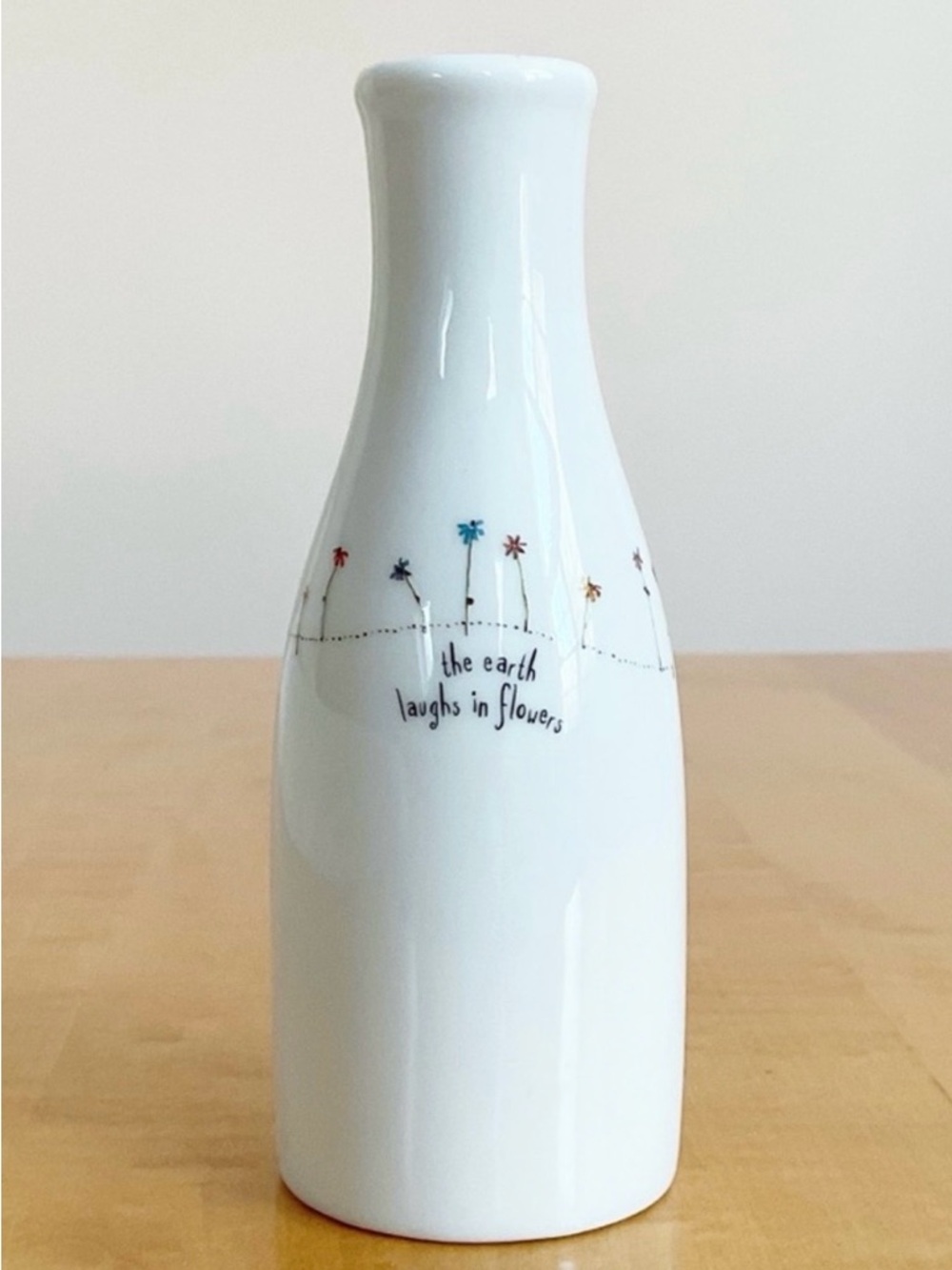 Natural Life Mini Bud Vase The Earth Laughs in Flowers